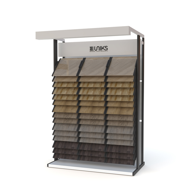 Waterfall -style floor rack