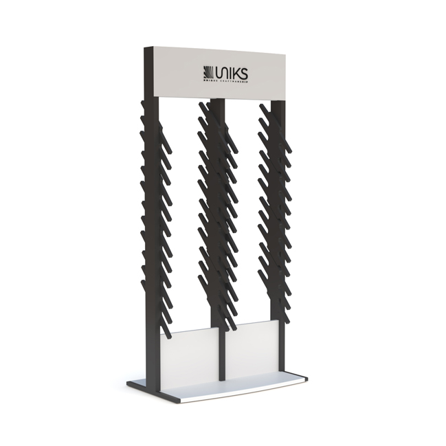 Waterfall -style floor rack